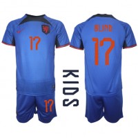 Netherlands Daley Blind #17 Replica Away Minikit World Cup 2022 Short Sleeve (+ pants)